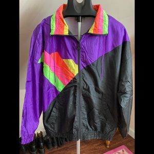 Vintage Neon Windbreaker